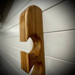Solid Oak -Wall Mounted Wine Rack - thumbnail 4