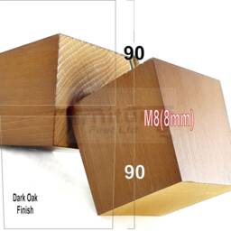 Solid Wooden Furniture Legs Replacement Feet 90mm High Multiple Colours For Chairs Stools Sofa's Beds Settee & Cabinets M8(8mm Set Of 4 - thumbnail 3