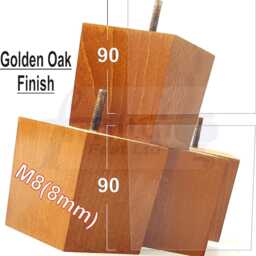 Solid Wooden Furniture Legs Replacement Feet 90mm High Multiple Colours For Chairs Stools Sofa's Beds Settee & Cabinets M8(8mm Set Of 4 - thumbnail 4