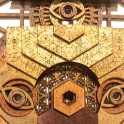 Laser Cut Wood Art Pyramid All Seeing Eye Obelisk - thumbnail 3