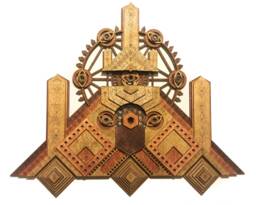 Laser Cut Wood Art Pyramid All Seeing Eye Obelisk - thumbnail 1