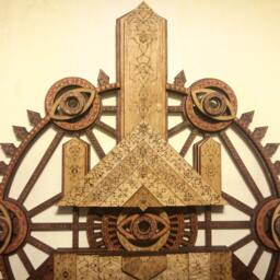 Laser Cut Wood Art Pyramid All Seeing Eye Obelisk - thumbnail 2