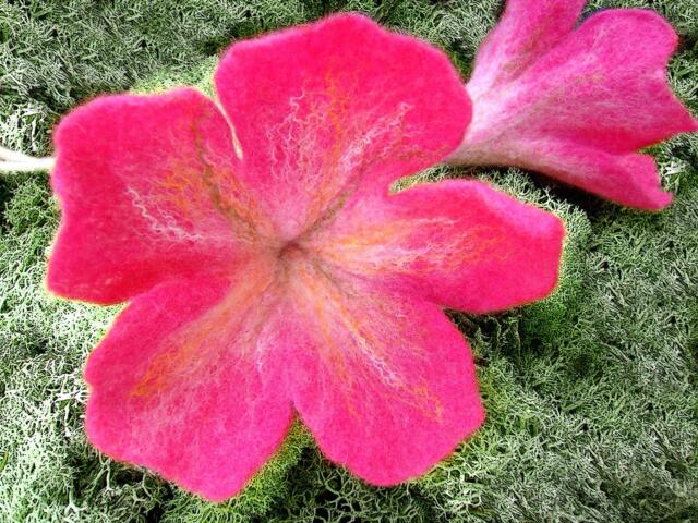 7 Colours Felted Flowers, Home Decor, Wedding, Garden, Window Decoration - image 1