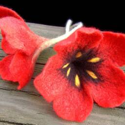 7 Colours Felted Flowers, Home Decor, Wedding, Garden, Window Decoration - thumbnail 2