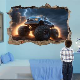 Extra Big Monster Truck Vinyl Wall Sticker Off-Road Epic Mural Decal Boys Bedroom Decor 2001 - thumbnail 2