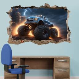 Extra Big Monster Truck Vinyl Wall Sticker Off-Road Epic Mural Decal Boys Bedroom Decor 2001 - thumbnail 3