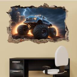 Extra Big Monster Truck Vinyl Wall Sticker Off-Road Epic Mural Decal Boys Bedroom Decor 2001 - thumbnail 1