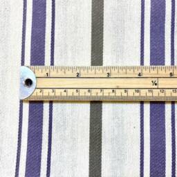 1209. Handmade Purple Grey Stripes On Cream 100% Cotton Cushion Cover Various Sizes - thumbnail 3