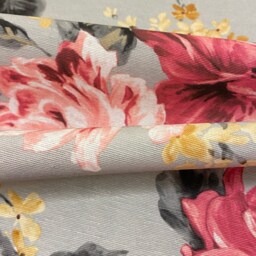 986. Handmade Red & Gold Roses On Grey Cushion Cover, Various Sizes - thumbnail 2