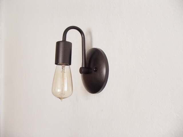 Modern Wall Lighting Fixture - Contemporary Sconce Industrial Petite Arched Bathroom Light Hallway Kitchen Ul Listed - image 1