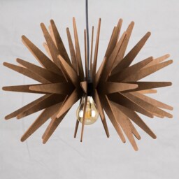 starburst Wooden Pendant Ceiling Light - Scandinavian Modern Dining - thumbnail 2