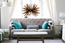 starburst Wooden Pendant Ceiling Light - Scandinavian Modern Dining - thumbnail 1