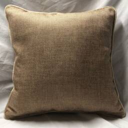 Beige & Cream Fang Designed Raw Silk Custom Pillow - thumbnail 4