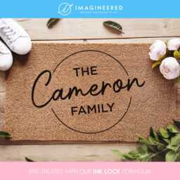 Cute Family Door Mat - Customized Doormat Wedding Gifts Closing Housewarming New Home Welcome Christmas Gift - thumbnail 1