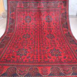 5x7 Afghan Bukhara Rug - Turkmen Hand Knotted Veg Dyes Wool Tribal Area Rug, Red Khal Mohammadi Oriental Vintage Bedroom Kitchen - thumbnail 3