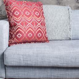 Burgundy Red Abstract Pillow - thumbnail 4