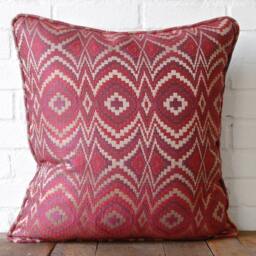Burgundy Red Abstract Pillow - thumbnail 3