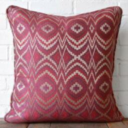 Burgundy Red Abstract Pillow - thumbnail 2
