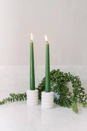 Large Ring Concrete Taper Candle Holder