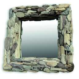 Beachcomber Square Mirror 60cm, Driftwood Style Teak Root Wall - thumbnail 3