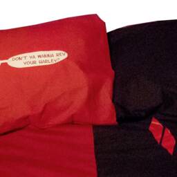 Harley Red & Black Diamond Bedding Duvet Set Double King - thumbnail 2