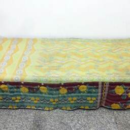 Handmade Kantha Quilt Indian Cotton Bedspread Bedding , Throw - thumbnail 3