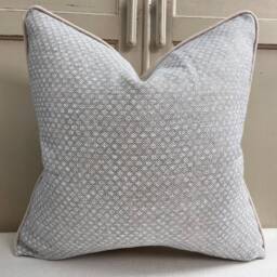 Cushions Made in Fermoie Figured Luxury Designer Decorative Pale Grey Linen Cushion Pillow Throw Cover - thumbnail 2