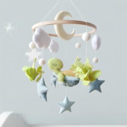 Turtle Baby Mobile For Nursery Crib Decor Handmade Felt Gift Tortoise