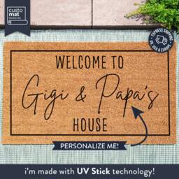 Grandparent Gift - Doormat For Grandparents With Custom Names Gigi & Papa From Grandkids Christmas Grandma Xmas - thumbnail 1