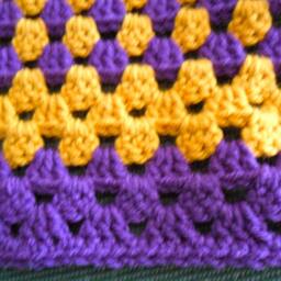 Extra Large Granny Square Afghan - Blanket Throw 5.5 Ft X - thumbnail 3