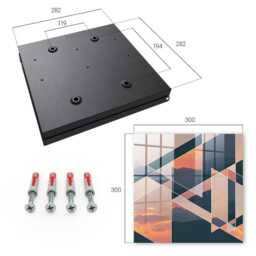 Mountain West Wall Mounted Key Cabinet, Orange Industrial Box, Geometric Abstraction, For Lovers Of Nature & Modern Design - thumbnail 4