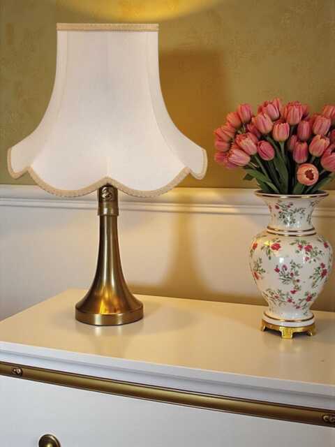 Traditional Cream Fabric Lampshade Handmade For Table & Floor Standard Lamp Bases, Wall Light Fixtures, Ceiling Fittings - image 1
