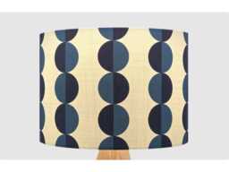 Blue Circles Cream Lampshade, Table Floor Lamp/Ceiling Pendant Small Medium Large 15cm 20cm 25cm 30cm 35cm 40cm Drum Light Shade