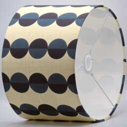 Blue Circles Cream Lampshade, Table Floor Lamp/Ceiling Pendant Small Medium Large 15cm 20cm 25cm 30cm 35cm 40cm Drum Light Shade - thumbnail 3
