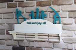 Personalized Birthday Gift For Gymnastics Trophy Shelf & Medal Holder Display With Name Wood Wall Decor Sport Girl