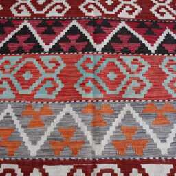 7x9 Afghan Chubi Area Rug, Tribal Flatweave Kilim Brand New Kilim, Maimana Oriental Turkmen Rug For Bedroom, Livingroom - thumbnail 3