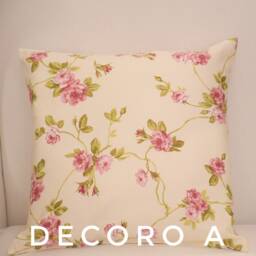 Shabby Chic Italian Cotton Sateen Floral Cushion - thumbnail 3