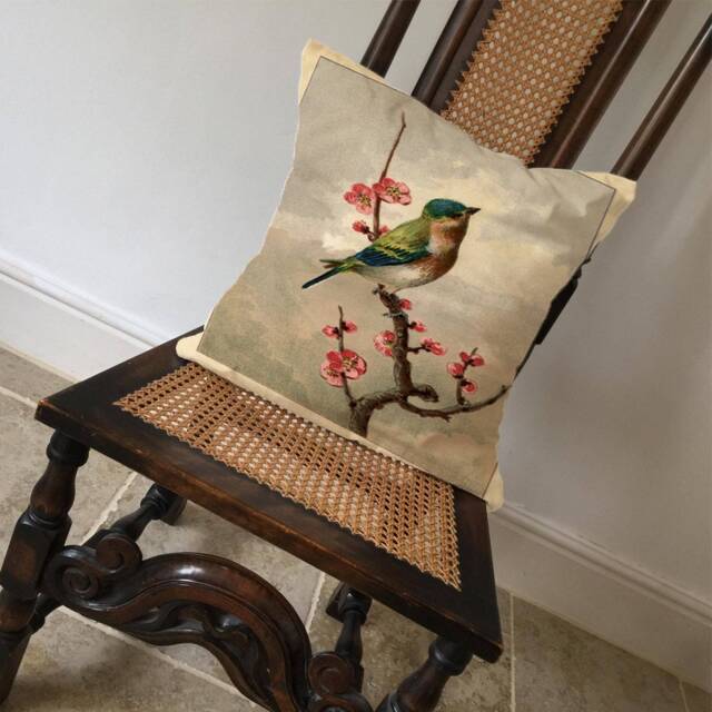 Bird On Branch - Can Be Customizeable Personlized -Cushion Cover Case Or Stuffed With Insert - image 1