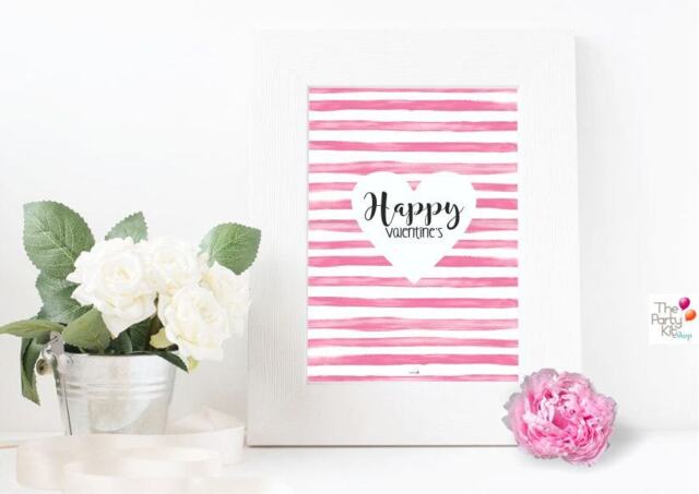 Happy Valentine Printable Sign, Wall Art/Instant Download - image 1