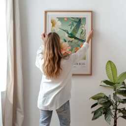 William Morris Print, Art, Exhibition Poster, Birds Morris, Green, Hummingbird Teal Wall Art - thumbnail 3