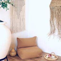 Floor Pouf, Pillow Seating, Linen Seat Cushion, Pouf Ottoman, Meditation Cushion, Pillow, Wabi Sabi Decor - thumbnail 2