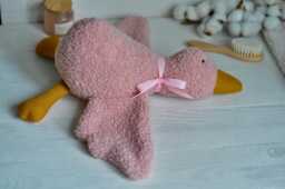 Pink Goose Toy - Toddler Hugging Doll Pet Baby Gift Personalized Plush With Name On Wing - thumbnail 1