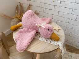 Personalized Pink Goose Toy - Nursery Decor - Photo Prop Room Silly Goose- Baby Shower Gift - thumbnail 1