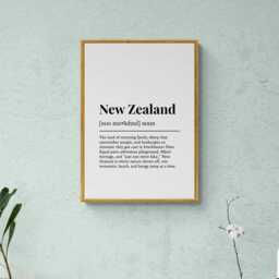 New Zealand Funny Definition Oceania Gift Wall Art Print - thumbnail 3