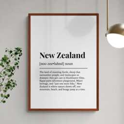New Zealand Funny Definition Oceania Gift Wall Art Print - thumbnail 2