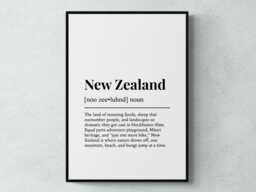 New Zealand Funny Definition Oceania Gift Wall Art Print - thumbnail 1