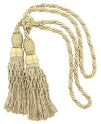"D??copro Curtain & Drapery Double Tassel Tieback, Length 10"" - 25cm, Spread 38"