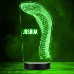 3D Style Snake's Head Geometric Personalised Gift Colour Change Led Night Light