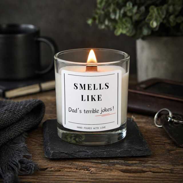 Funny Dad Candle Gift, Smells Like Dad's Terrible Jokes Candle, Father's Day Gift For Dad, Birthday Him, Novelty - image 1