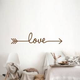 Love Arrow Removable Vinyl Wall Mirror Decal Stickers Home Decor Art - thumbnail 2